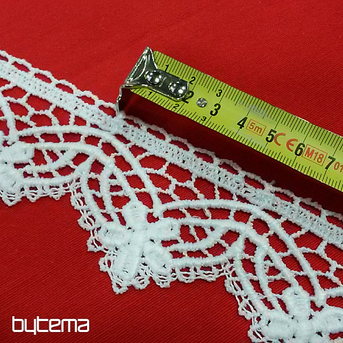 MacrameeSpitze 5432/0010 6 cm weiss matt