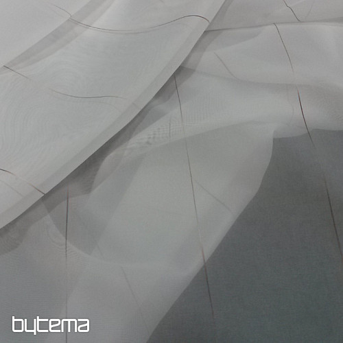 Luxus-Gardine GERSTER 11700 Terrakottastreifen