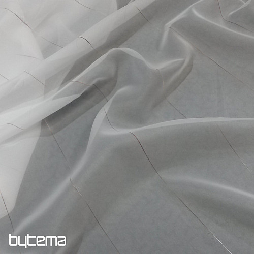 Luxus-Gardine GERSTER 11700 Terrakottastreifen