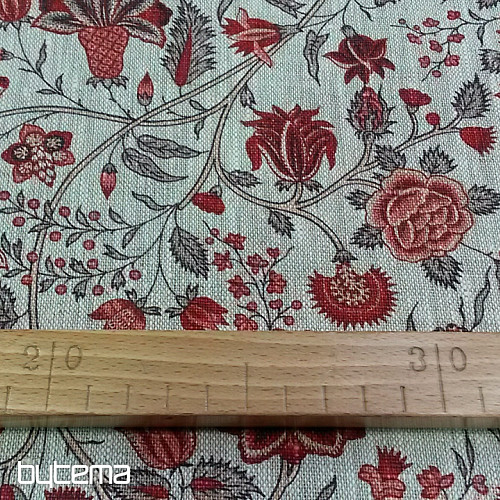 Leinenstoff KARIN grau