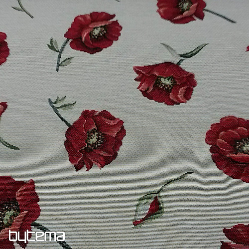 Gobelinstoff MOHNBLUMEN
