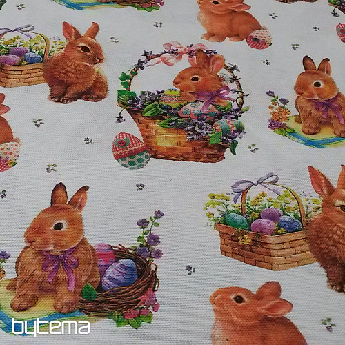 Dekorationsstoff EASTER RABBIT Farbdigitaldruck