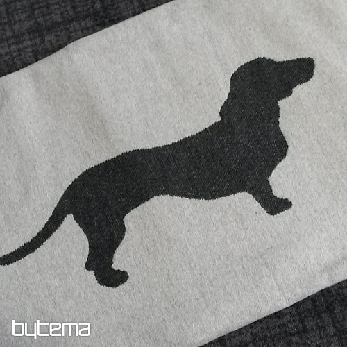 Bezug DF für Hunde DACHSHUND hellgrau