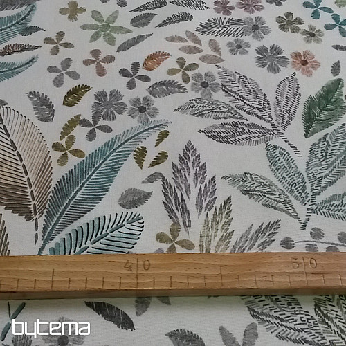 Dekostoff LEAF MELIA grün