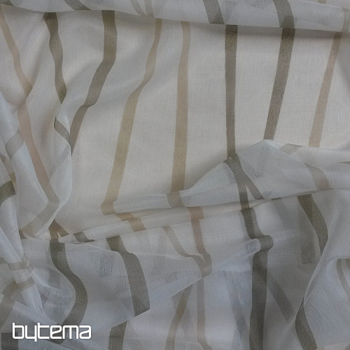 Luxus-Gardine MODENA Streifen braun