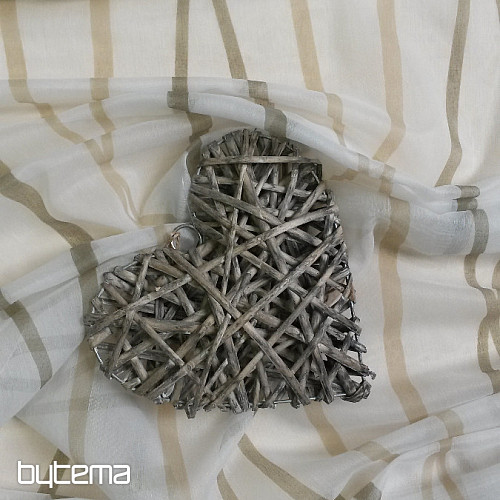 Luxus-Gardine MODENA Streifen braun