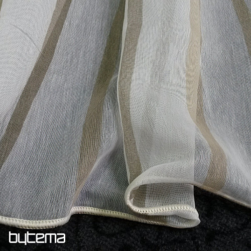 Luxus-Gardine MODENA Streifen braun