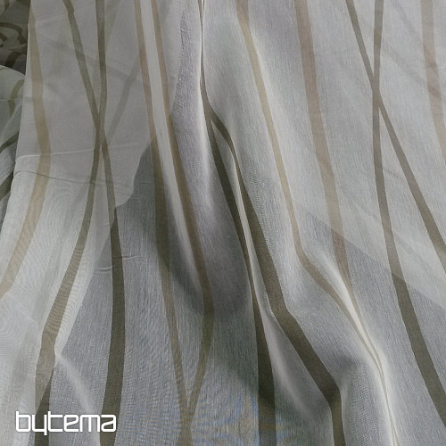 Luxus-Gardine MODENA Streifen braun