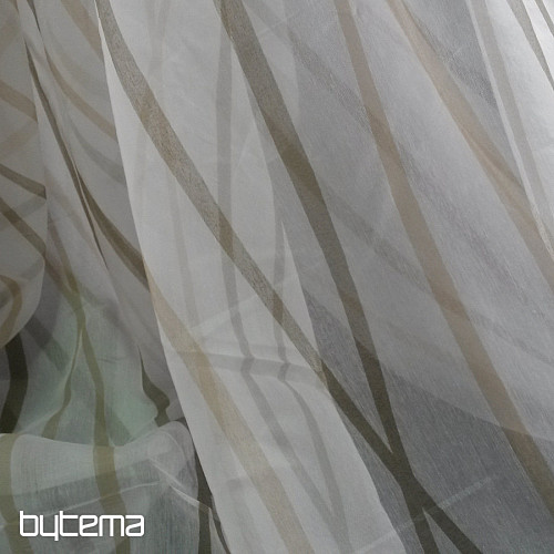 Luxus-Gardine MODENA Streifen braun