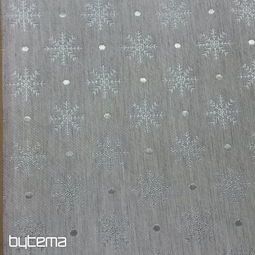 Weihnachtsdekostoff für Tischdecken Flake beige 002 Breite 280