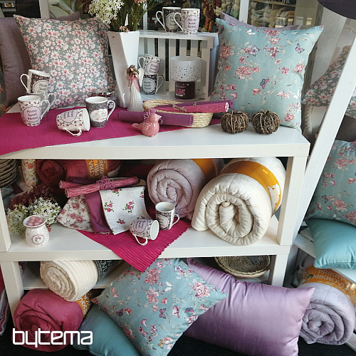 Dekostoff BLUMEN türkis