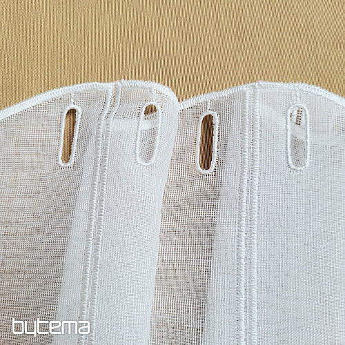 Moderne bestickte Gardine V52 cremeweiss