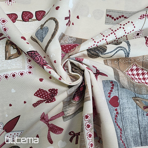 Dekorationsstoff TM PATCHWORK bordo