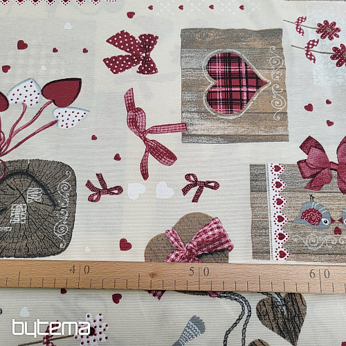 Dekorationsstoff TM PATCHWORK bordo