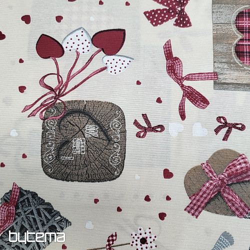 Dekorationsstoff TM PATCHWORK bordo