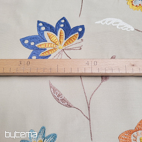 Dekorationsstoff bestickt Blumen RICHMOND Multi