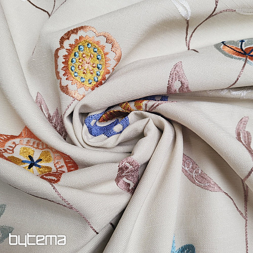 Dekorationsstoff bestickt Blumen RICHMOND Multi