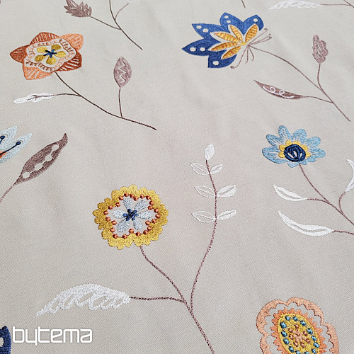 Dekorationsstoff bestickt Blumen RICHMOND Multi