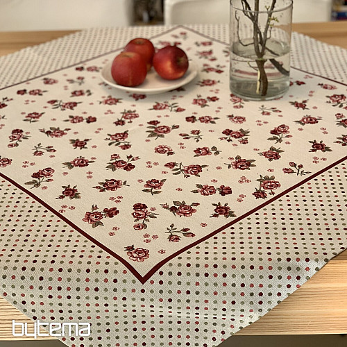 Gobelin-Tischdecke und Schal ROSEN