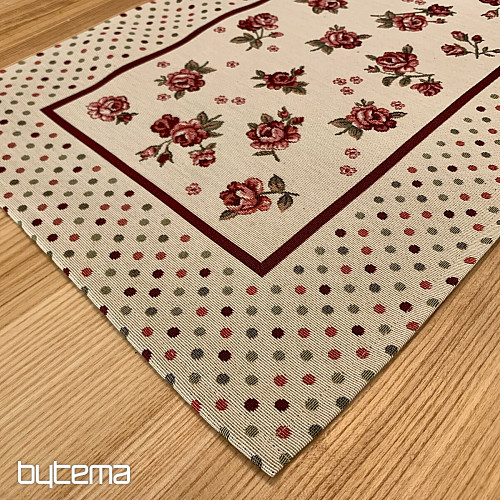 Gobelin-Tischdecke und Schal ROSEN