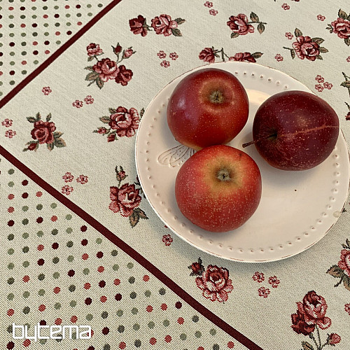 Gobelin-Tischdecke und Schal ROSEN