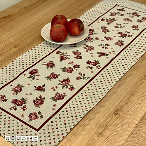 Gobelin-Tischdecke und Schal ROSEN
