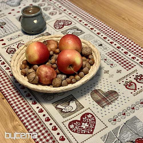 Gobelin-Tischdecke und Schal HERZ DER NATUR