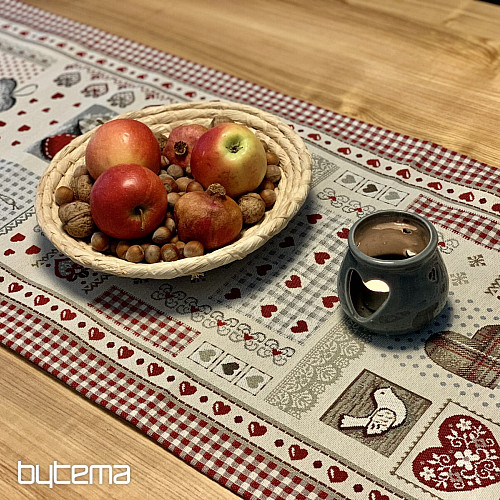 Gobelin-Tischdecke und Schal HERZ DER NATUR