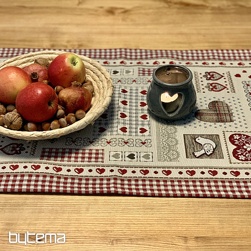 Gobelin-Tischdecke und Schal HERZ DER NATUR
