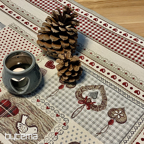 Gobelin-Tischdecke und Schal HERZ DER NATUR
