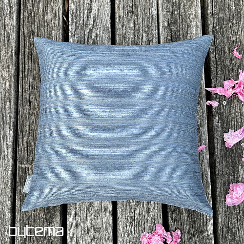 Chenille-Kissenbezug ELIA blau-grau
