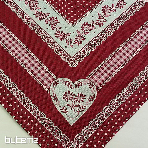Gobelin-Tischdecke und Schal SELSKÁ JIZBA rot