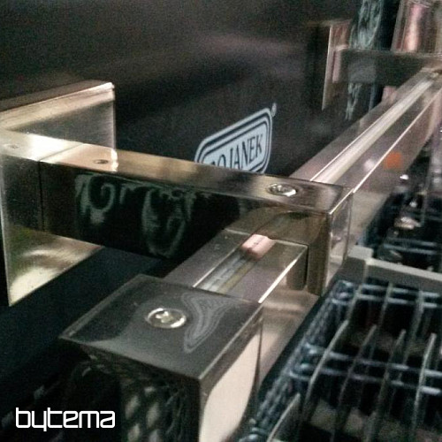 Luxuriöse Metallschiene , Gardinenstange MANHAT rostfrei Effekt