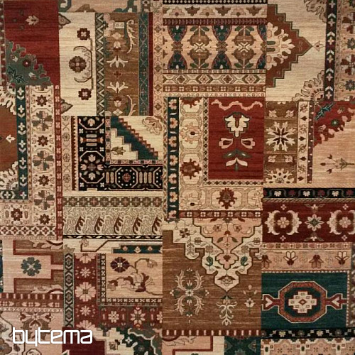 Luxus-Wollteppich ROYAL PATCHWORK multi cream