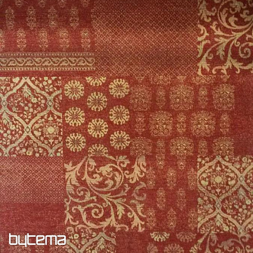 Luxus-Wollteppich DJOBIE PATCH rot