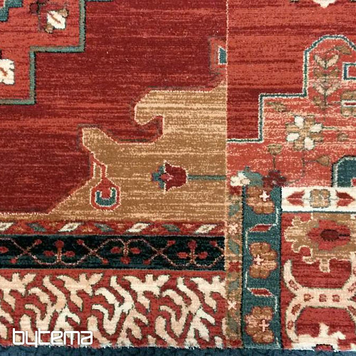 Luxus-Wollteppich ROYAL PATCHWORK multi rot