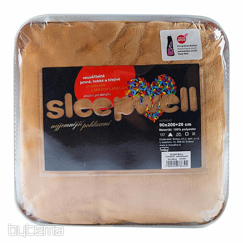 Mikroflanell-Laken SLEEP WELL ocker