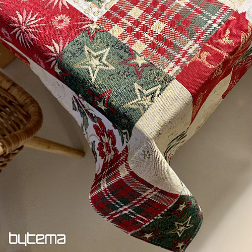 Weihnachtliche Gobelin-Tischdecke und Schal HOLLY