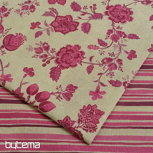 Dekorationsstoff INDI Streifen pink