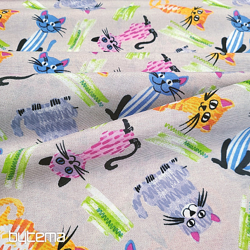 Dekorationsstoff CATS MULTICOLOR