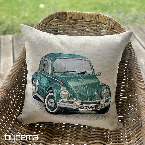 Gobelin-Kissenbezug VW KÄFER TÜRKIS