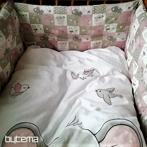 Baumwollstoff BABY ZOO rosa