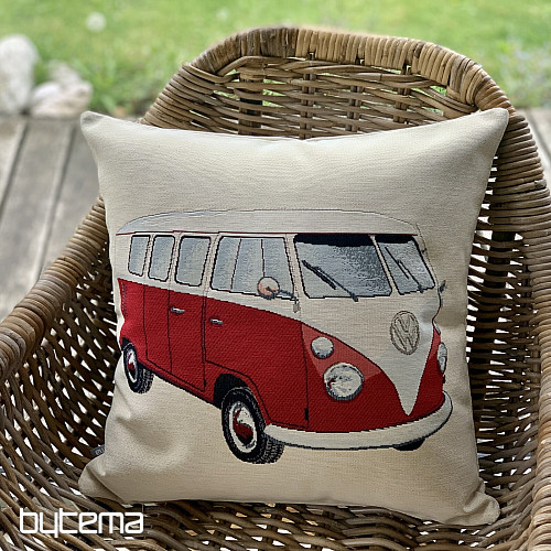 Gobelin-Kissenbezug VW BUS ROT