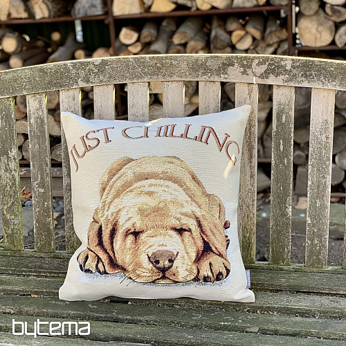 Gobelin-Kissenbezug HUND JUST CHILLING