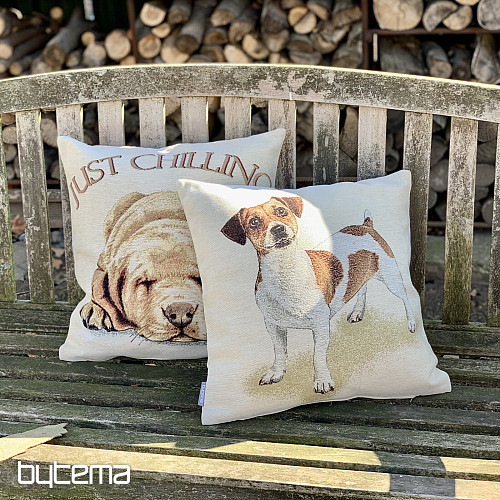 Gobelin-Kissenbezug HUND JUST CHILLING