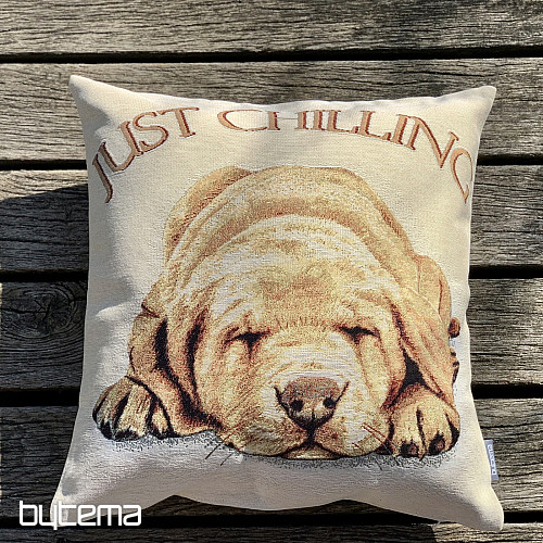 Gobelin-Kissenbezug HUND JUST CHILLING