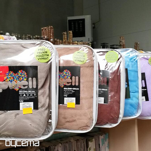 Mikroflanell-Laken SLEEP WELL grau-lila