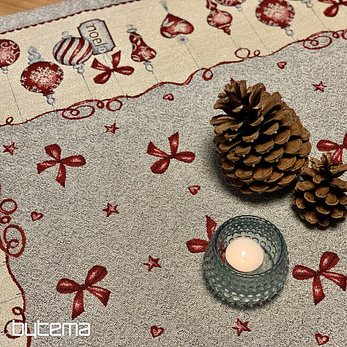 Weihnachts-Gobelin-Tischdecke NOEL