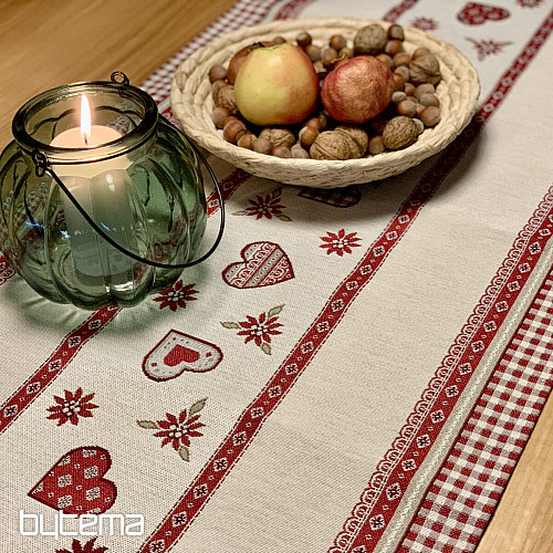 TIROLISCHE ALPEN Gobelin-Tischdecke und Schal