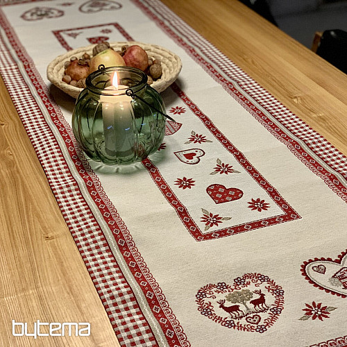 TIROLISCHE ALPEN Gobelin-Tischdecke und Schal